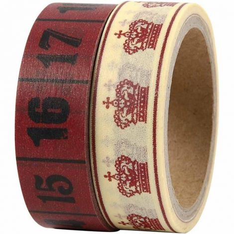 Tasiemki dekoracyjne Creativ Washi Korony i Adwent, 15mm x 5m, 2szt